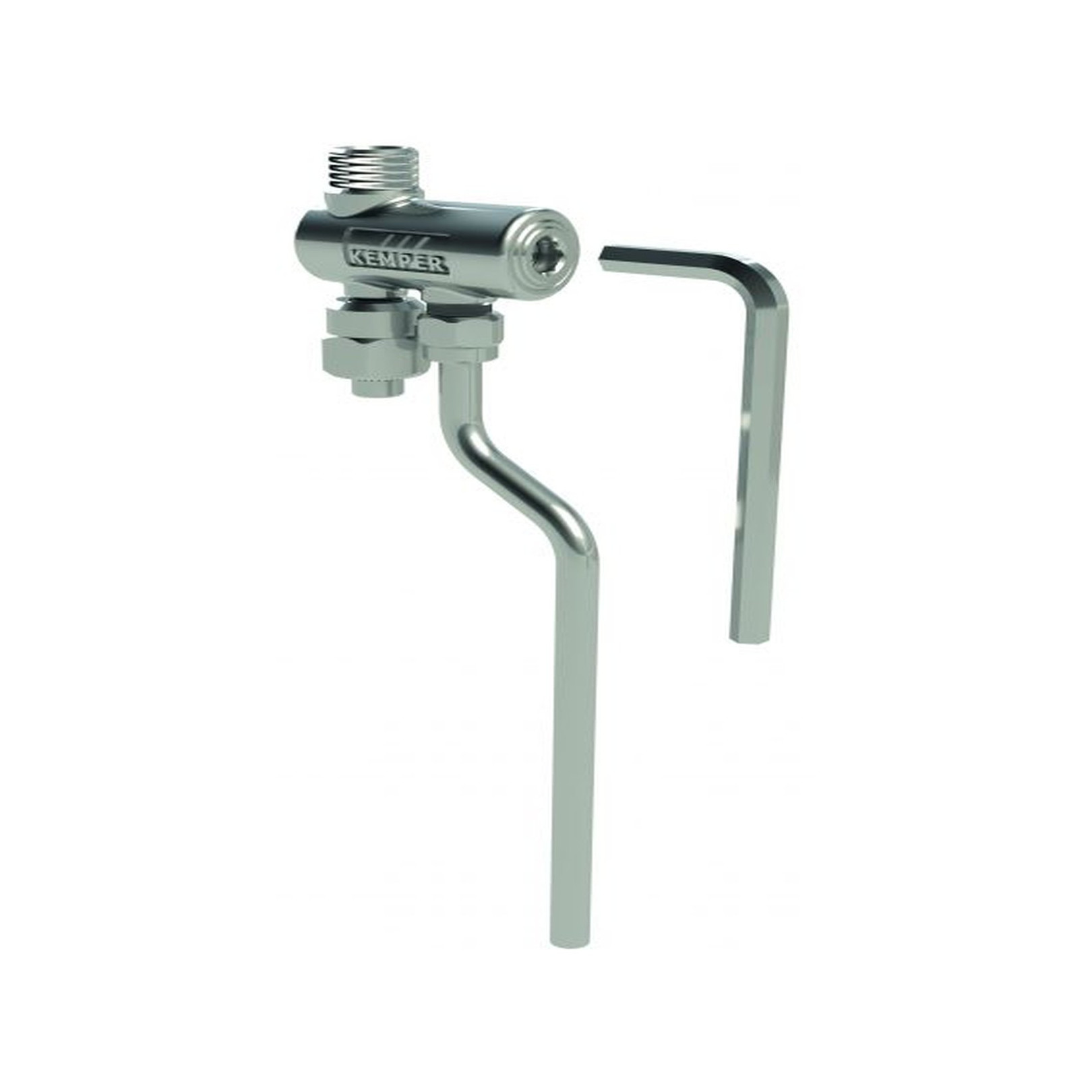 Kemper Probenahmeventil 1880101000 Eckventil G3/8 AG Quetschverschraubung Rückflussverhinderer verchromt