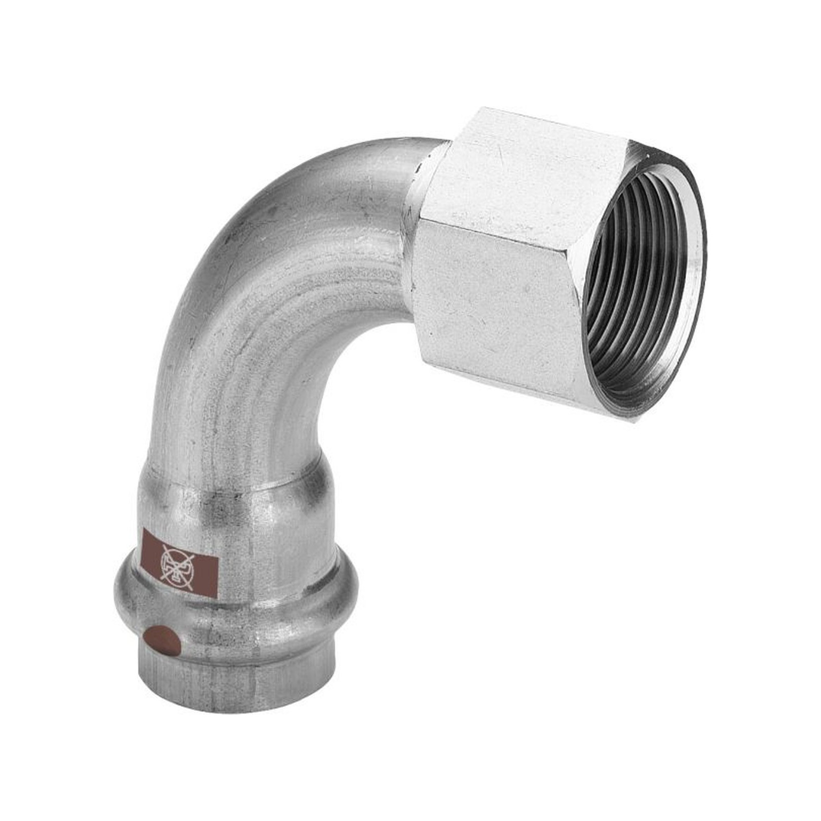 Viega Temponox Bogen 90 Grad 28mm Rp1 SC-Contur Edelstahl 812546