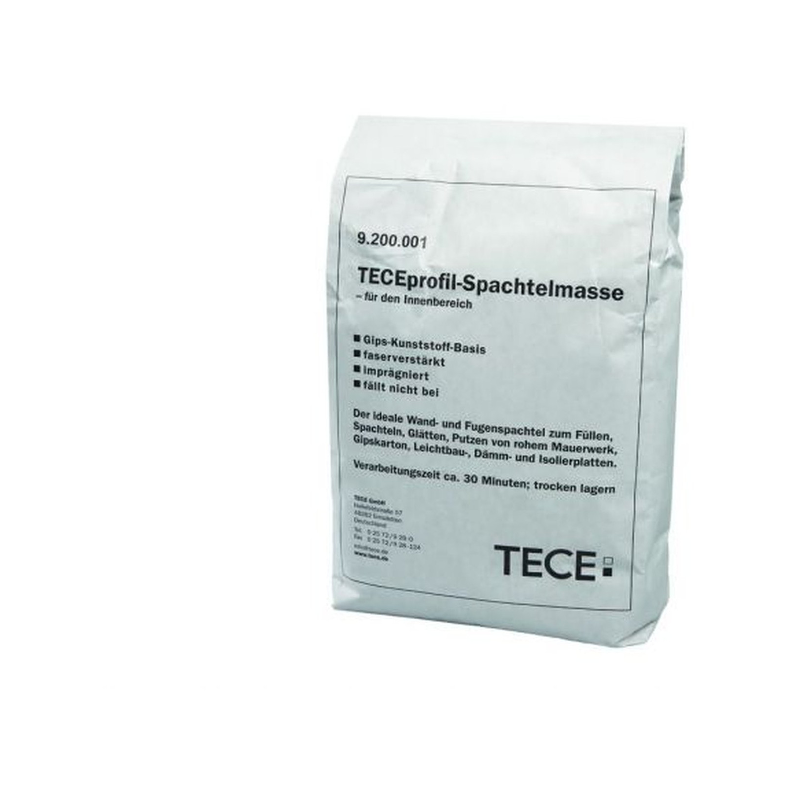 TECE Spachtelmasse imprägniert TECEprofil 5 kg Sack Q1 Fugenverspachtelung 9200001