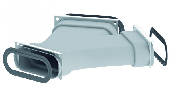 Zehnder Y-Stück ComfoFit flat 51 ComfoTube flat 51 grau Dichtung HDPE 990322151
