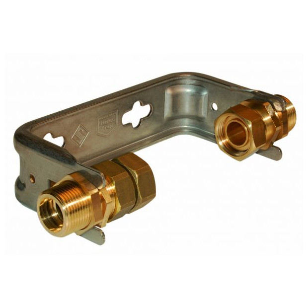 AALBERTS Wasserzähler-Anschlussgarnitur SEPP-AQUA-BASIS Modell 7676 Qn 2,5 1x1 Pressmessing Edelstahl 0005777