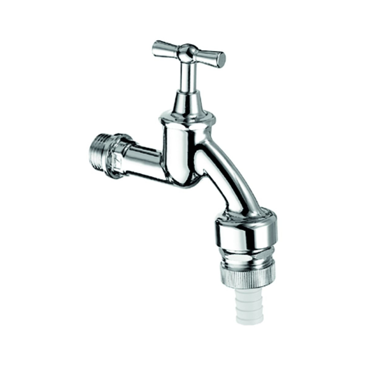 Schell Auslaufventil Knebelgriff RV RB DN15 G-1-2 AG mattchrom Schlauchverschraubung 034170399