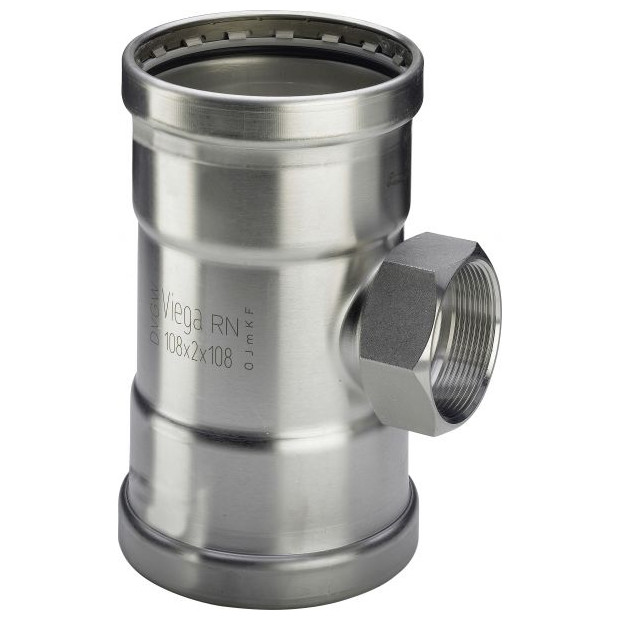 Viega T-Stueck Sanpress Inox 2317.2 XL 108-2-108mm Edelstahl Pressfitting SC-Contur 482916