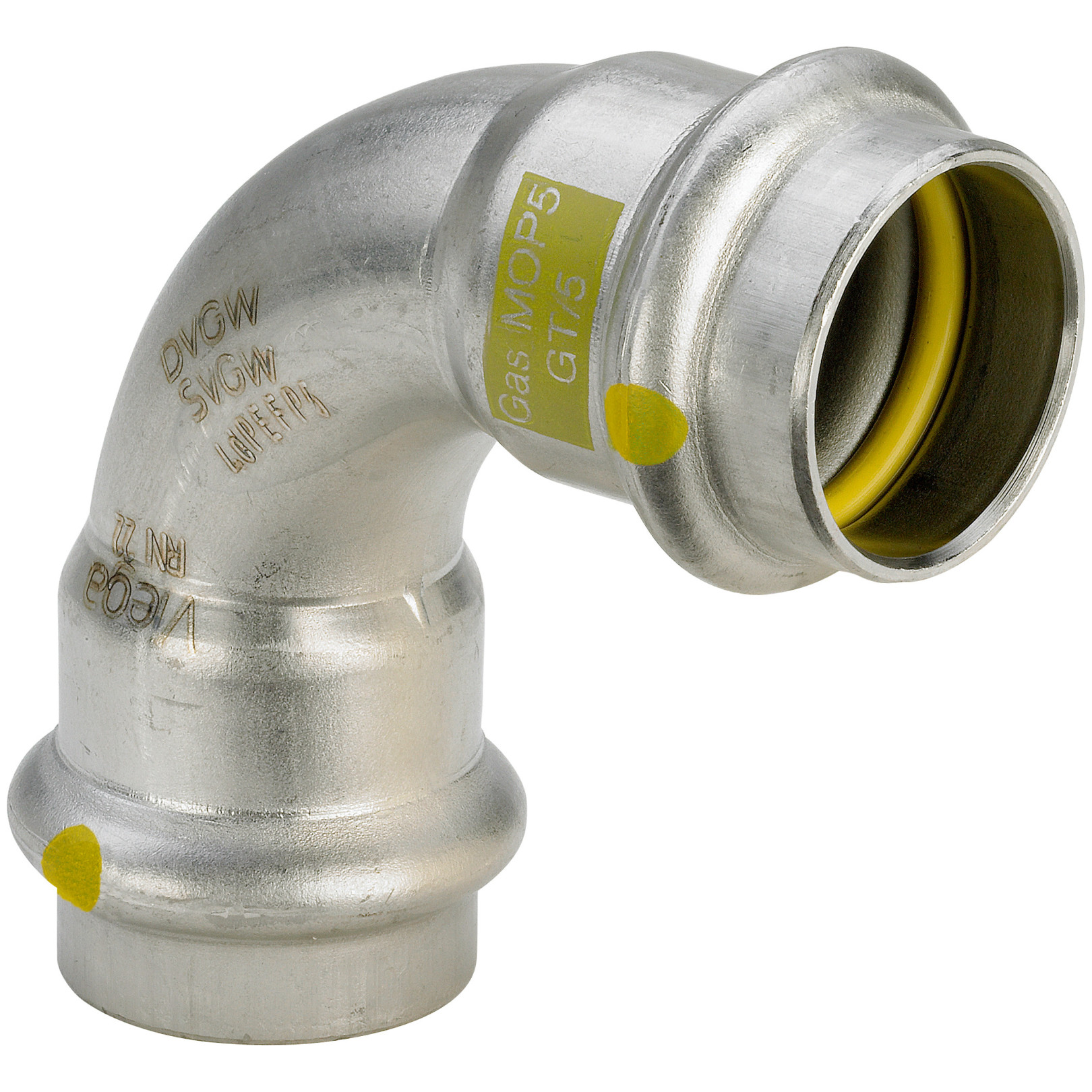 Viega Pressfitting Sanpress Inox G Bogen 90 Grad 15 mm Edelstahl SC-Contur 485788