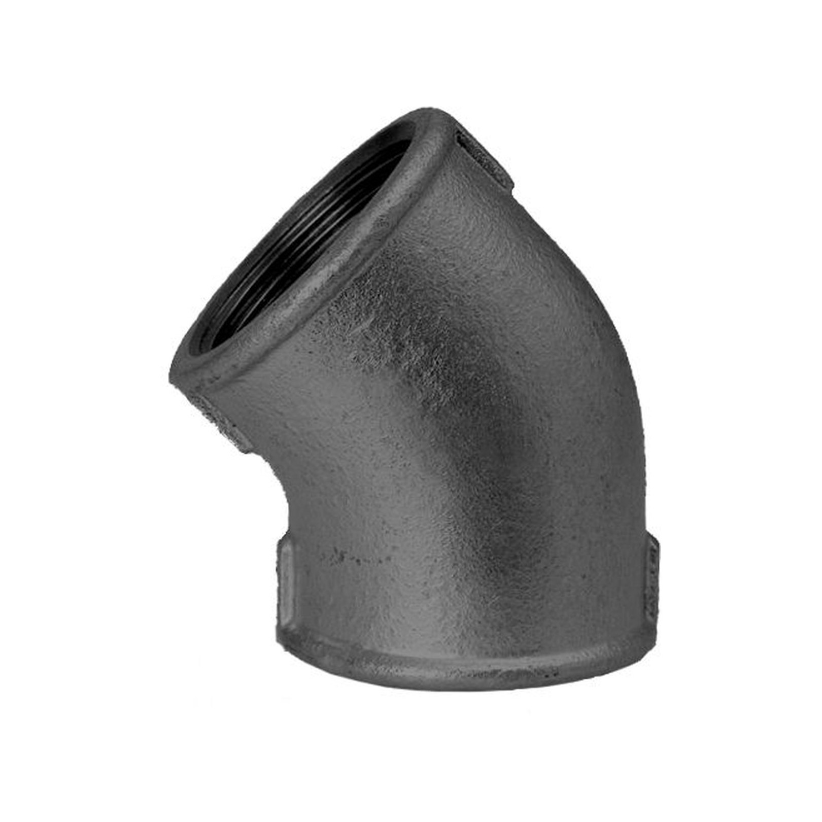 Schmidt Hermann Temperguss-Winkel Nr.120 3-4-Zoll 45-Grad 2-IG schwarz 14120020