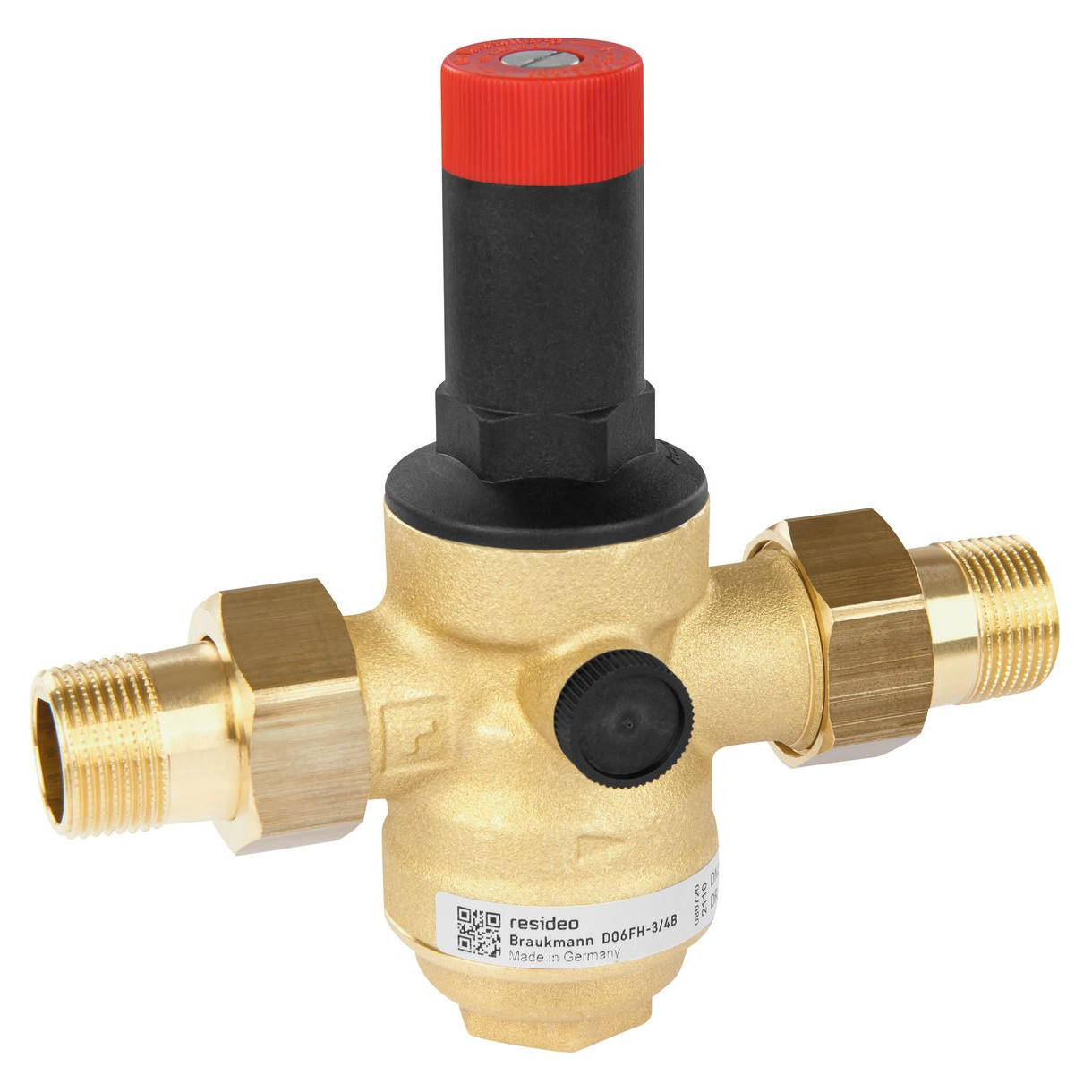 Honeywell Druckminderer D06FH Hochdruckausführung Messing R3/4 Niro-Feinsieb Manometeranschluss D06FH-3/4B