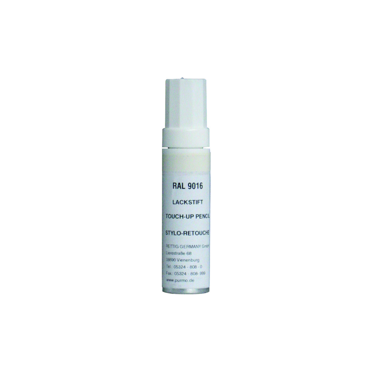 Purmo Heizkörperlackstift Lackflasche Mini RAL 9016 Verkehrsweiß Pinsel AZ03PA007090163