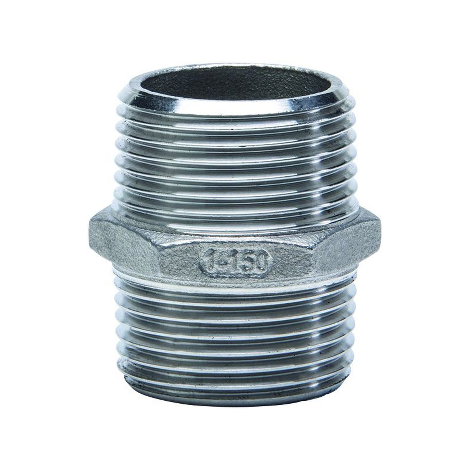 Gebo Edelstahl-Gewindefitting 280 Sechskant-Doppelnippel 3-8 Zoll 6280-038