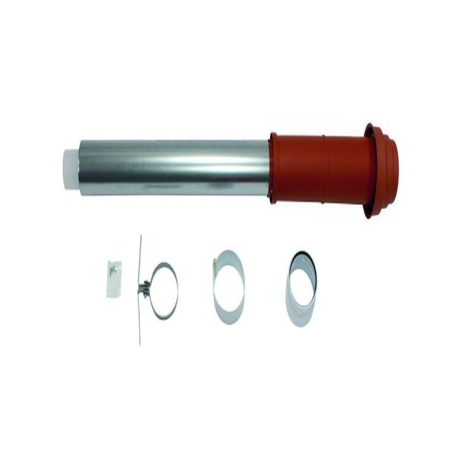 Vaillant Dachdurchführung senkrecht rot 80/125 PP LuftRohrschelle Befestigungsbügel Adapter 303201