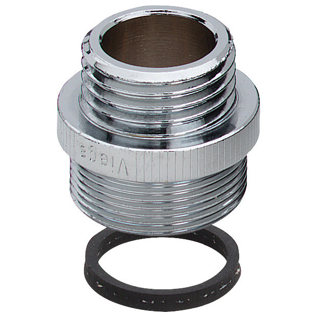 Viega Übergang 3253 rund 448356 M24x1ax1-2a verchromt Flachdichtung EPDM 448356
