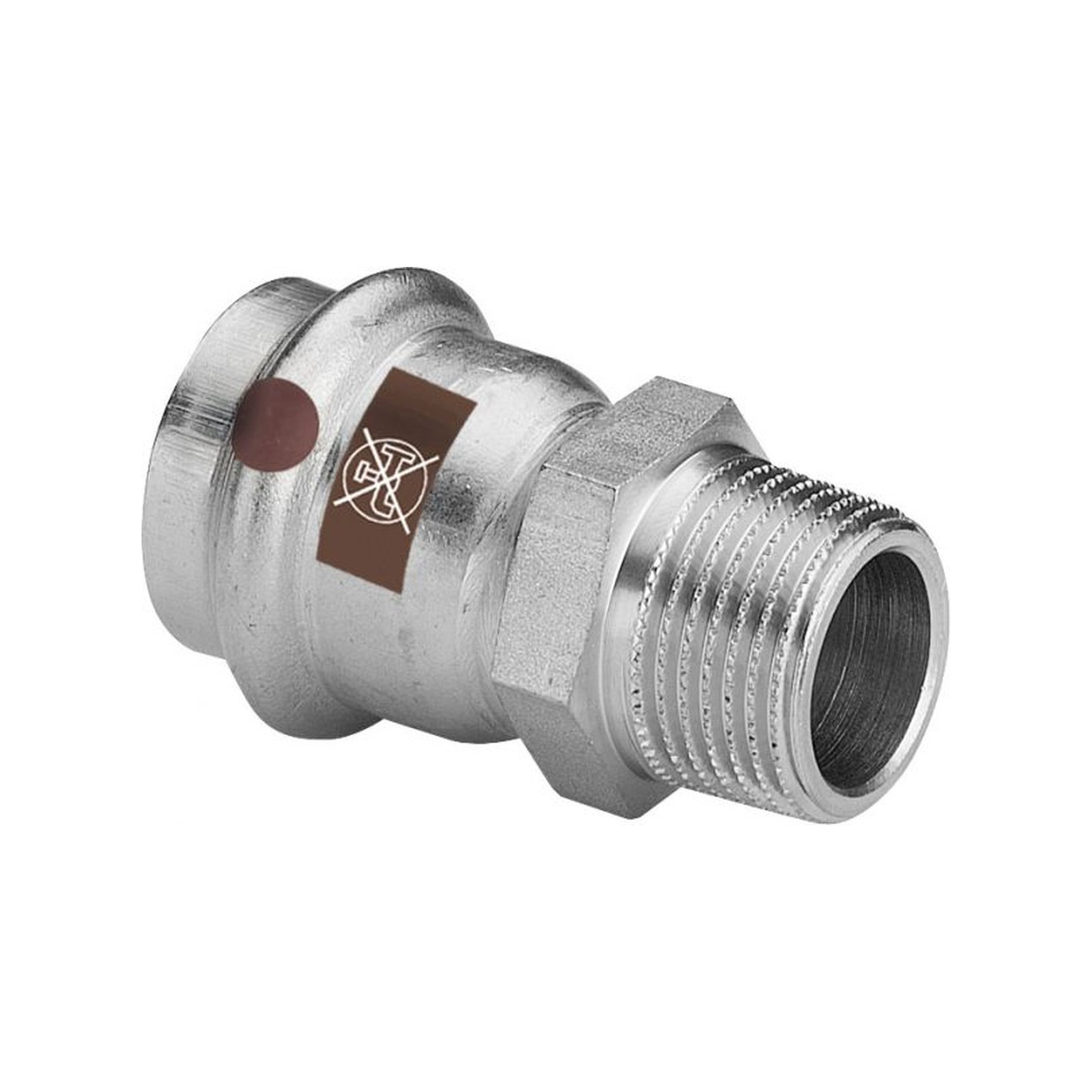 Viega Übergangsstück Temponox 811495 15 mm x R 3/4 Stahl nicht rostend SC-Contur EPDM