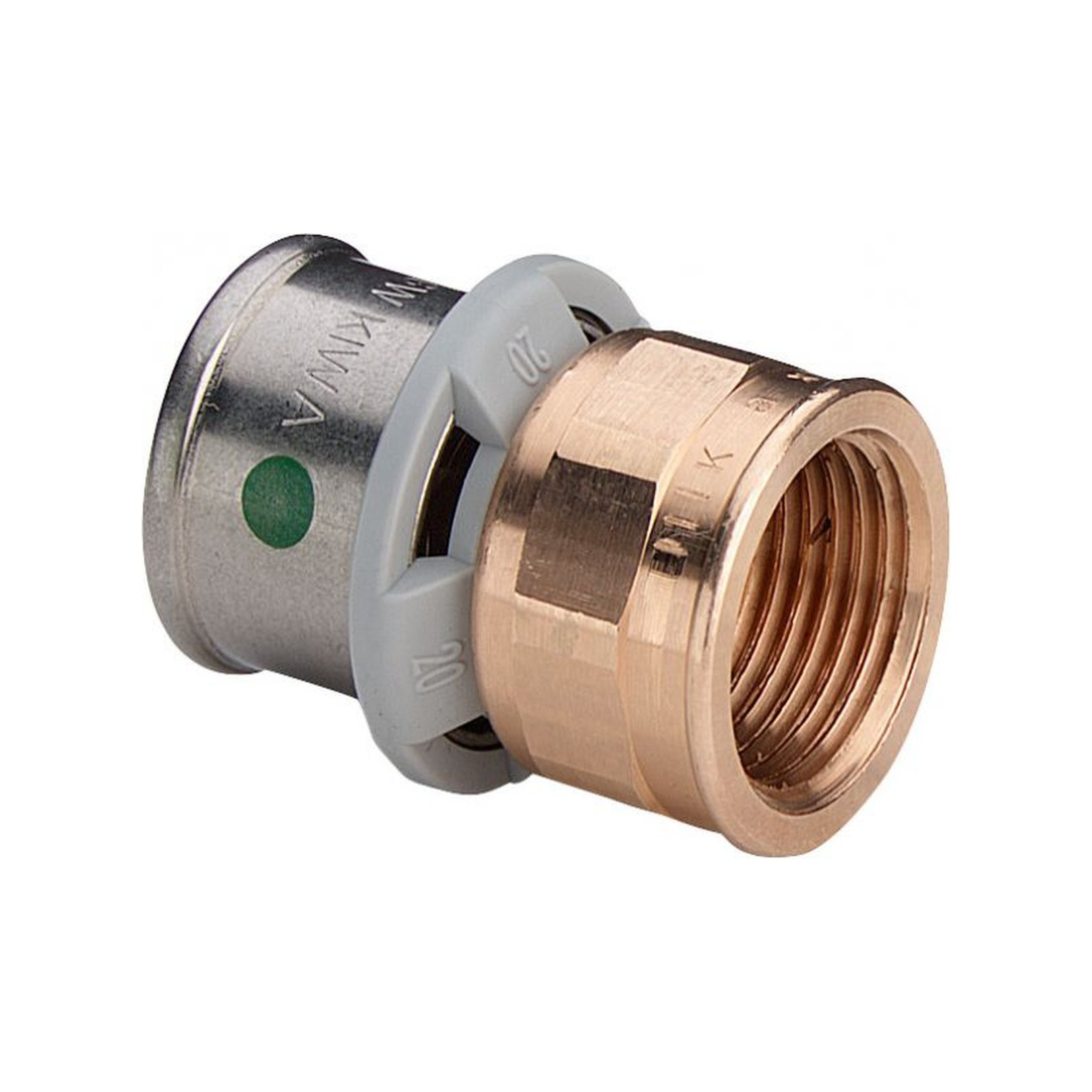 Viega Pressfitting Sanfix P 2112 Übergangsmuffe 25mm x 1 Zoll IG Rotguss SC-Contur 566449