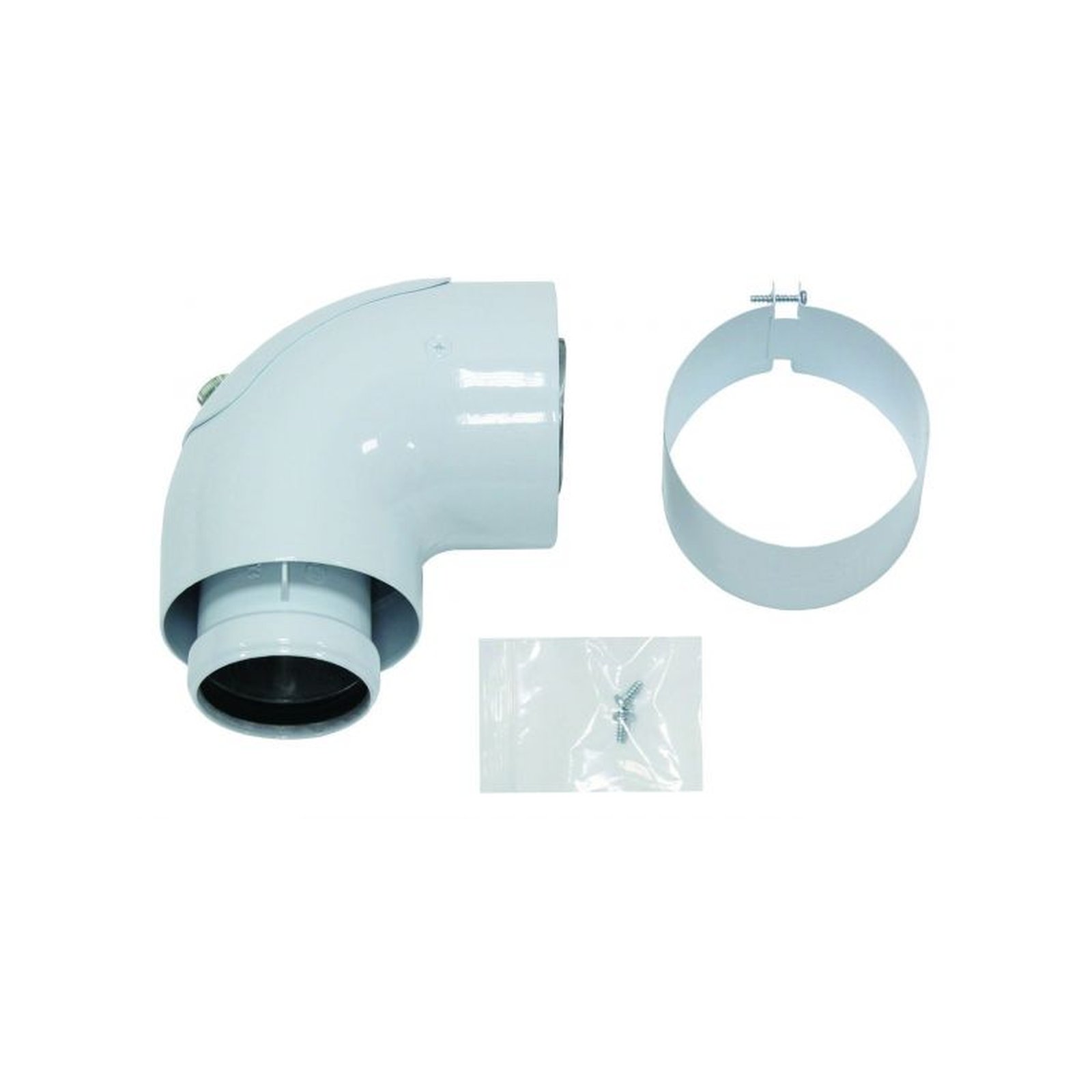 Vaillant Bogen 90 Grad Reinigungsöffnung konzentrisch 60/100 mm Aluminium 303836