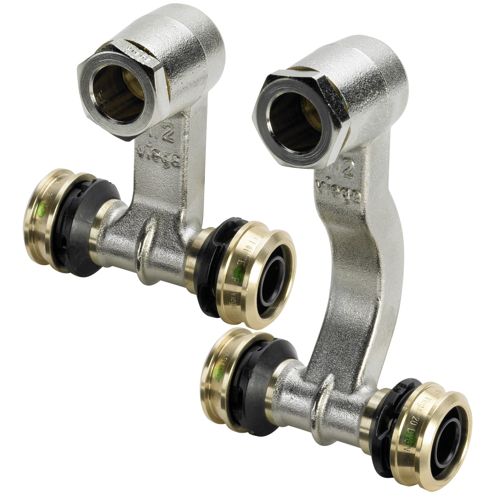 Viega Pressfitting Raxofix 5373 Sockelleisten-Heizkörperanschluss 20mm x 1/2 Zoll Messing SC-Contur 647988