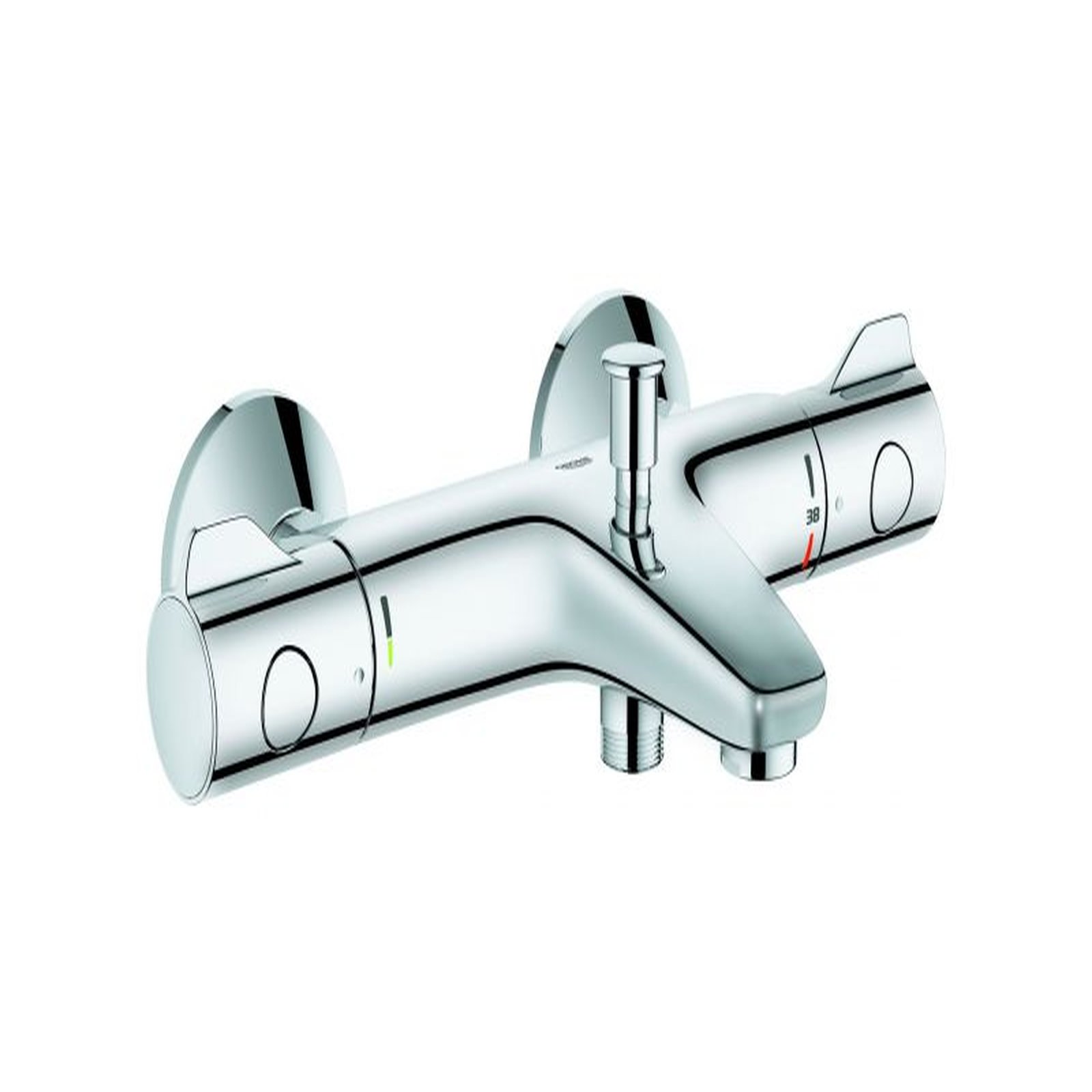 GROHE Wannenthermostat Grotherm 800 Thermostat-Wannenbatterie Wandmontage Chrom Eigensicher 34567000