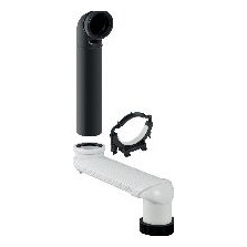 Geberit Versprungbogen Monolith grau Ø 90 mm Wand-WC Anschlussstutzen ABS PE-HD Rohrschelle Manschette EPDM 131088291