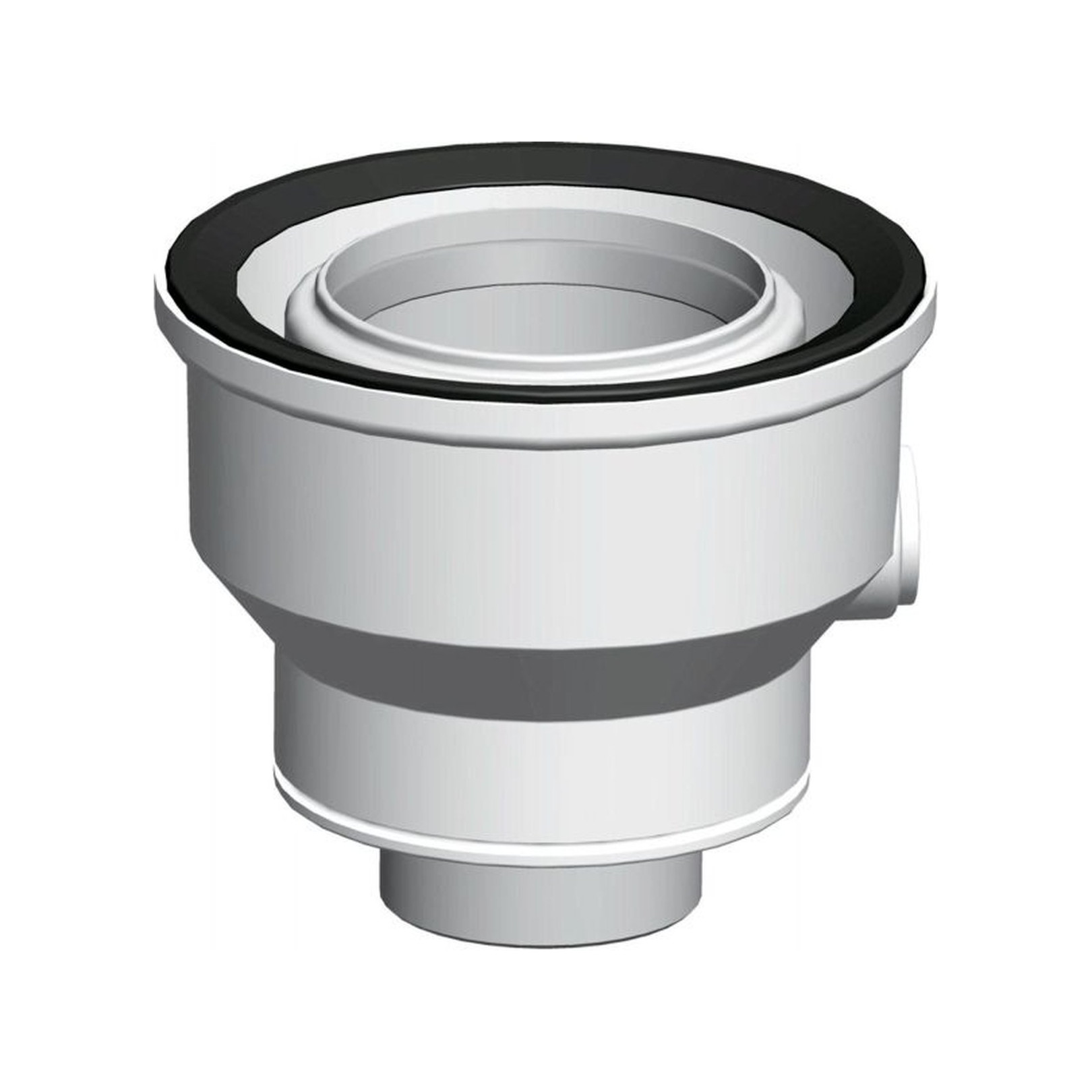 Wolf Übergang Luft-Abgasführung DN60/100 auf DN80/125 konzentrisch steckbar weiß Metall Polypropylen 2651733