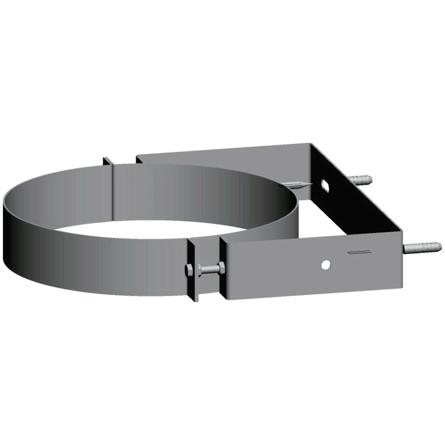 WOLF Wandhalterung DN125 Edelstahl verstellbar Fassadensystem 2651662