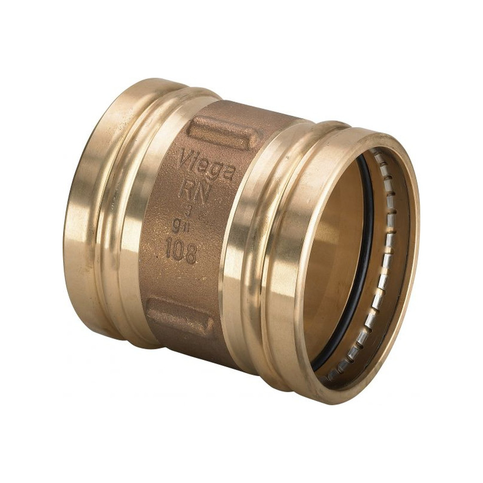 Viega Muffe Sanpress XL 350598 76,1 mm Rotguss SC-Contur Pressanschlüsse EPDM Schneidringe