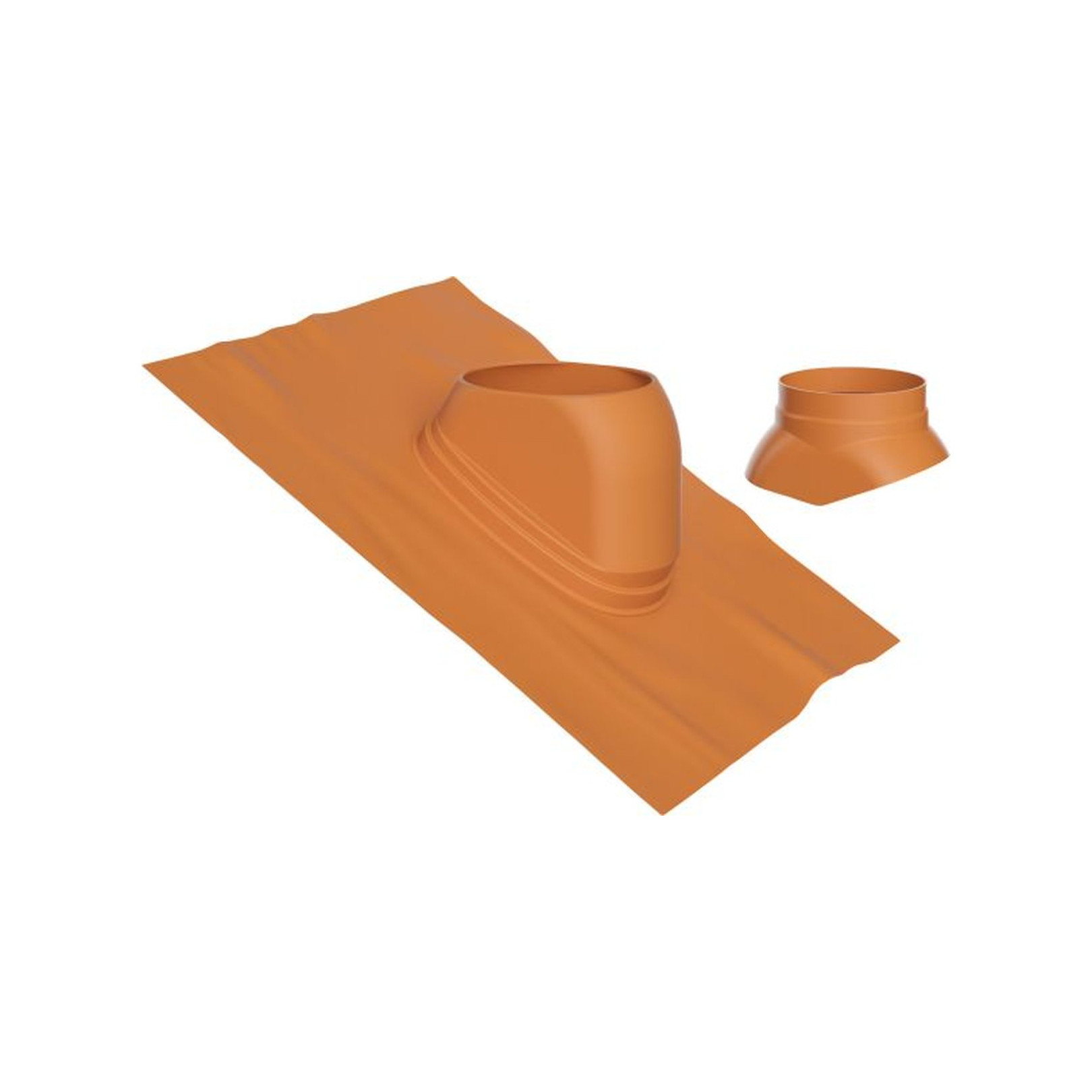 Bosch Dachziegel Universalbleipfanne DN125 25-45 Grad Rot Regenkappe 7738112622