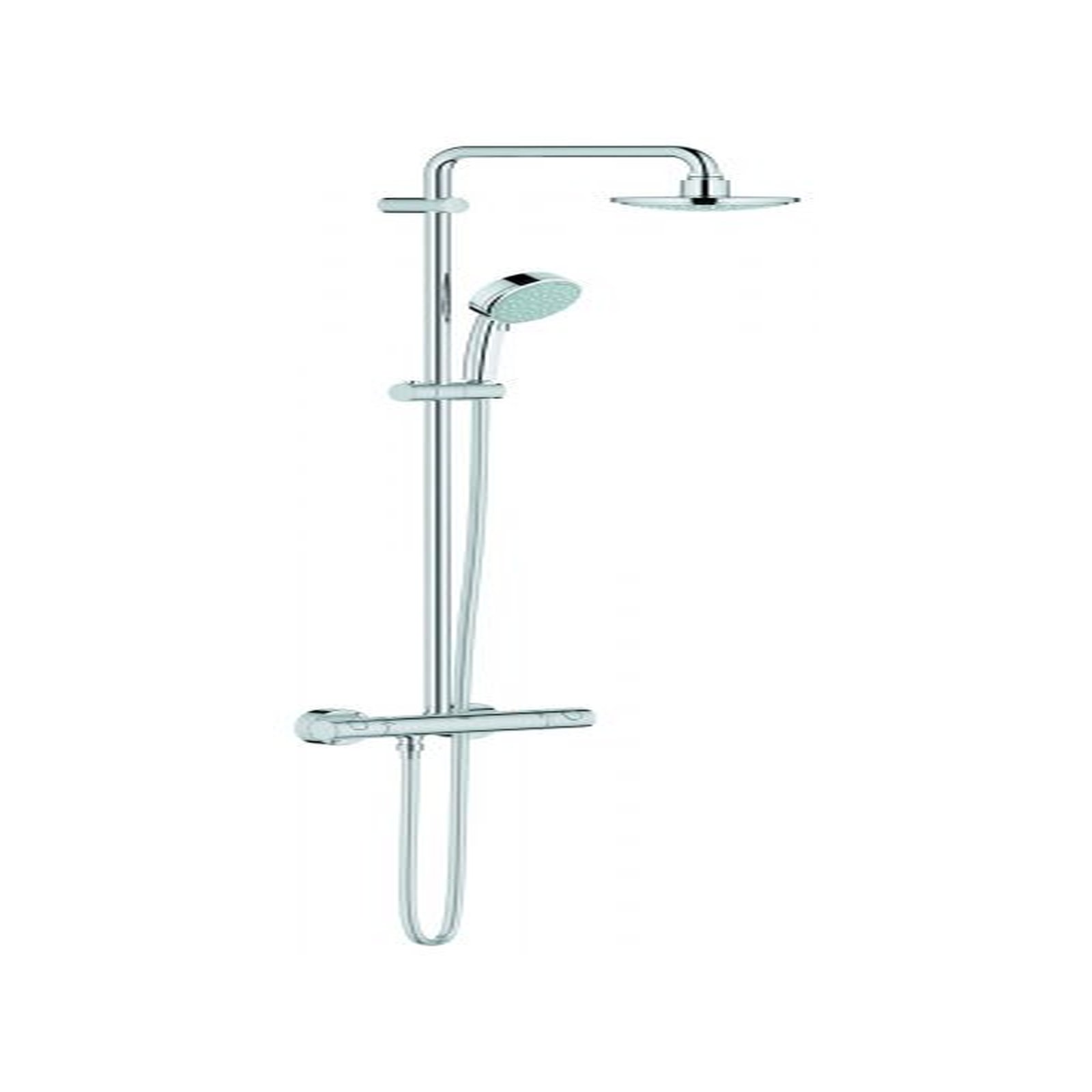 GROHE Duschsystem Tempesta C 160 27922000 Thermostat 390 mm Duscharm Chrom Kopfbrause 160 mm Handbrause 2 Strahlarten