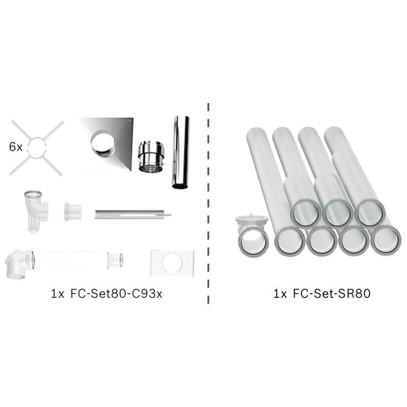 Bosch Abgas-Standardpaket BOPA FC01 S Schacht starr 80-125 10m RLU 7739619179