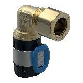 Geberit FlowFit Uebergangswinkel 90Grad Klemmringverschraubung Rotguss d16-d15 Pressindikator 620710001