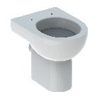 Geberit Stand-WC Renova Flachspüler teilgeschlossene Form horizontaler Abgang Sanitärkeramik weiß 203010000