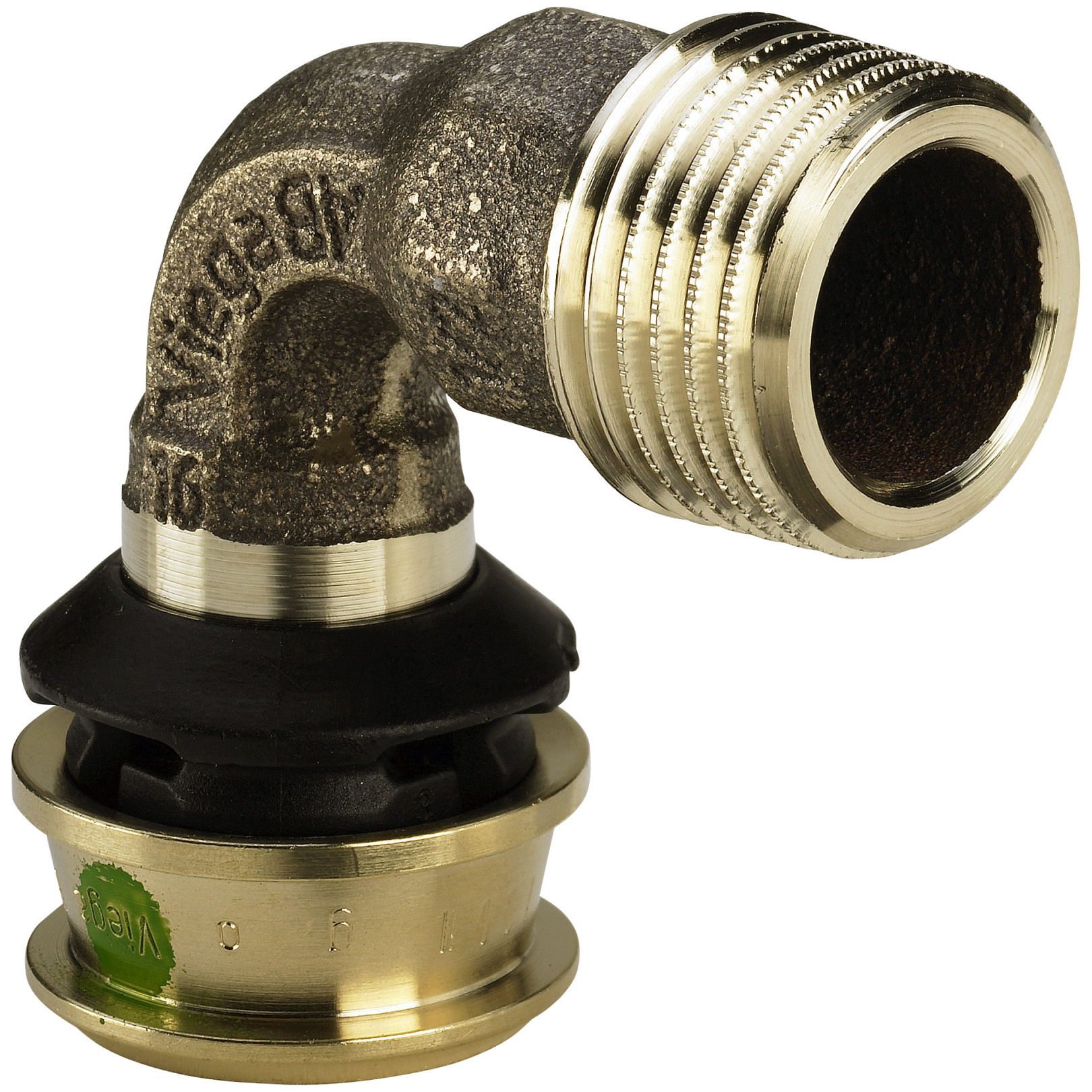 Viega Pressfitting Raxofix 5314 Übergangsbogen 90 Grad 32mm x 1 Zoll AG Siliziumbronze SC-Contur 646042