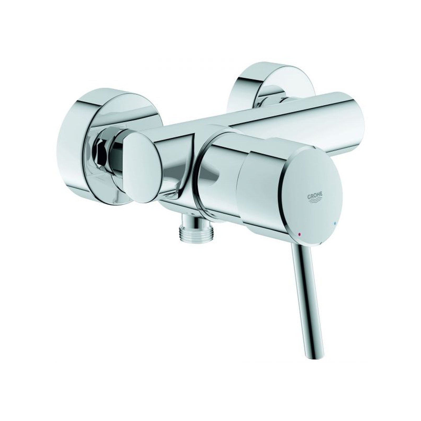 GROHE Brausebatterie Einhebel Concetto DN 15 Wandmontage Chrom SilkMove Rückflussverhinderer 32210001