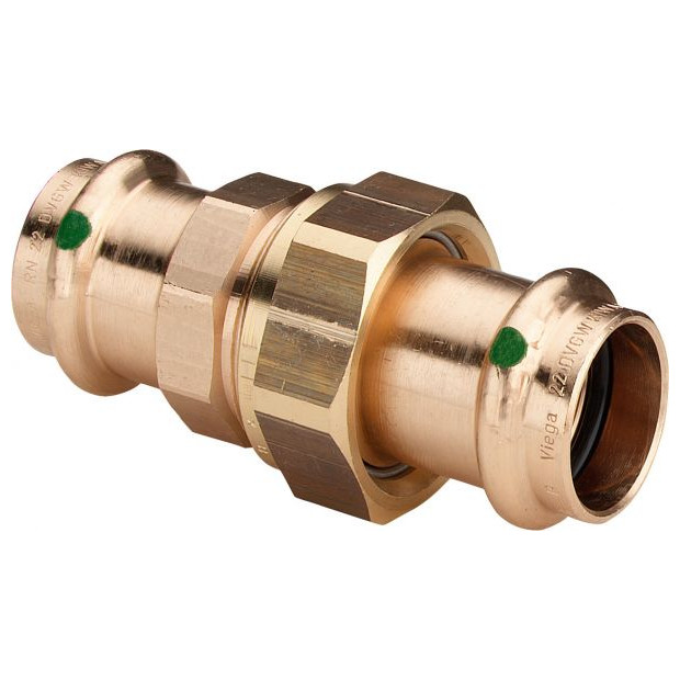 Viega Verschraubung Sanpress Nr.2260 12mm Rotguss flachdichtend SC-Contur EPDM 293017