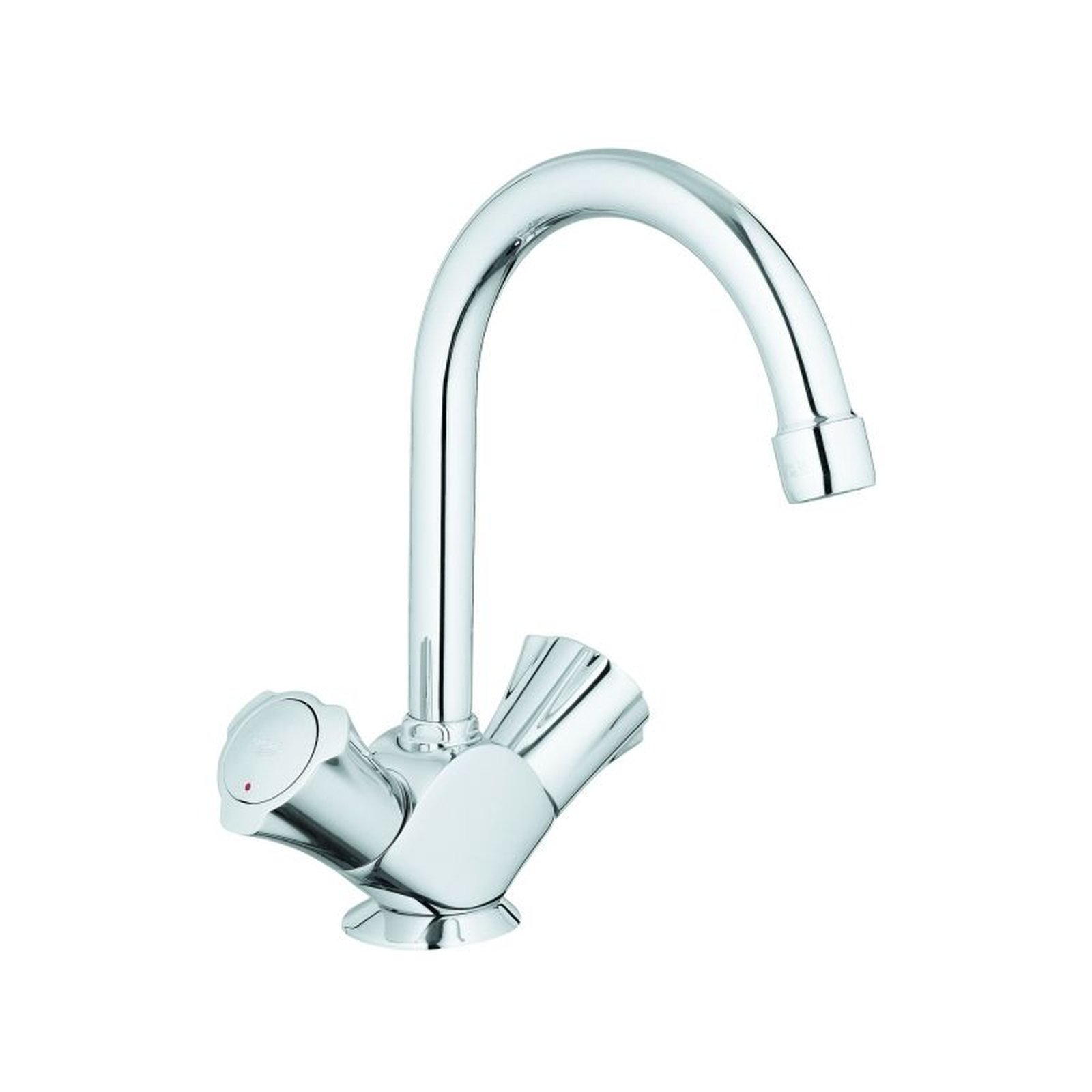 GROHE Waschtischarmatur Costa DN 15 Zweigriff schwenkbarer Rohrauslauf Chrom Zugstangen-Ablaufgarnitur 21375001