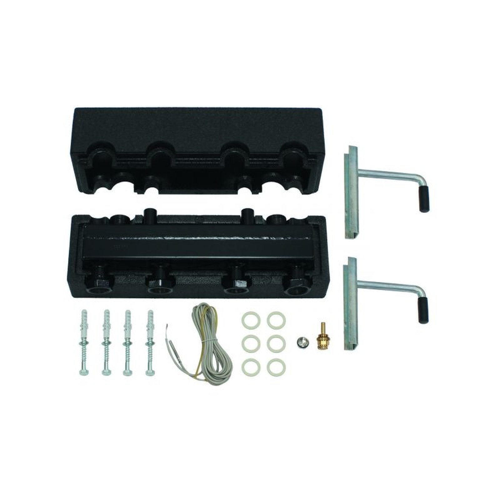 Vaillant Verteilerbalken WHV 35 2 Rohrgruppen hydraulische Weiche 3.5 m3/h Wärmedämmung G 1 1/4 0020042429