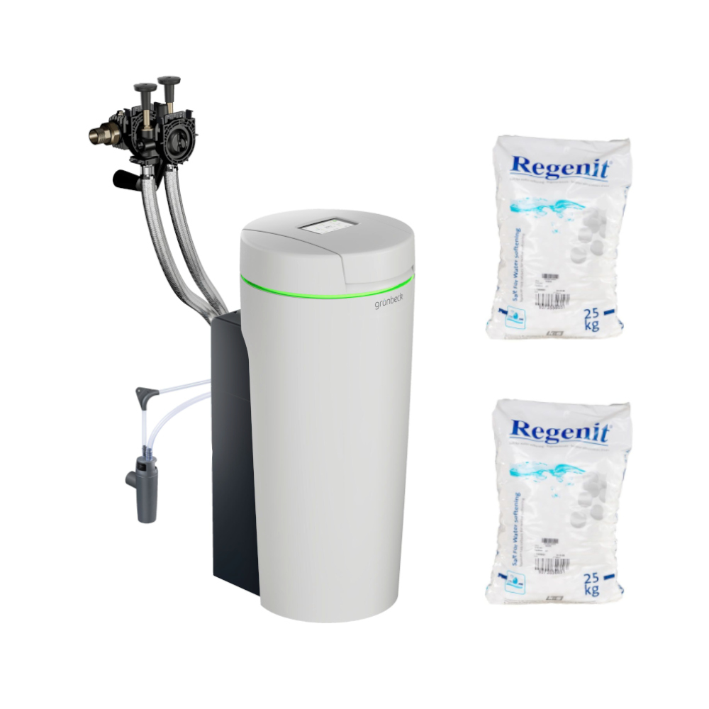 Set Enthärtungsanlage Grünbeck Softliq SE18 DN25 Komplettpaket mit Salz