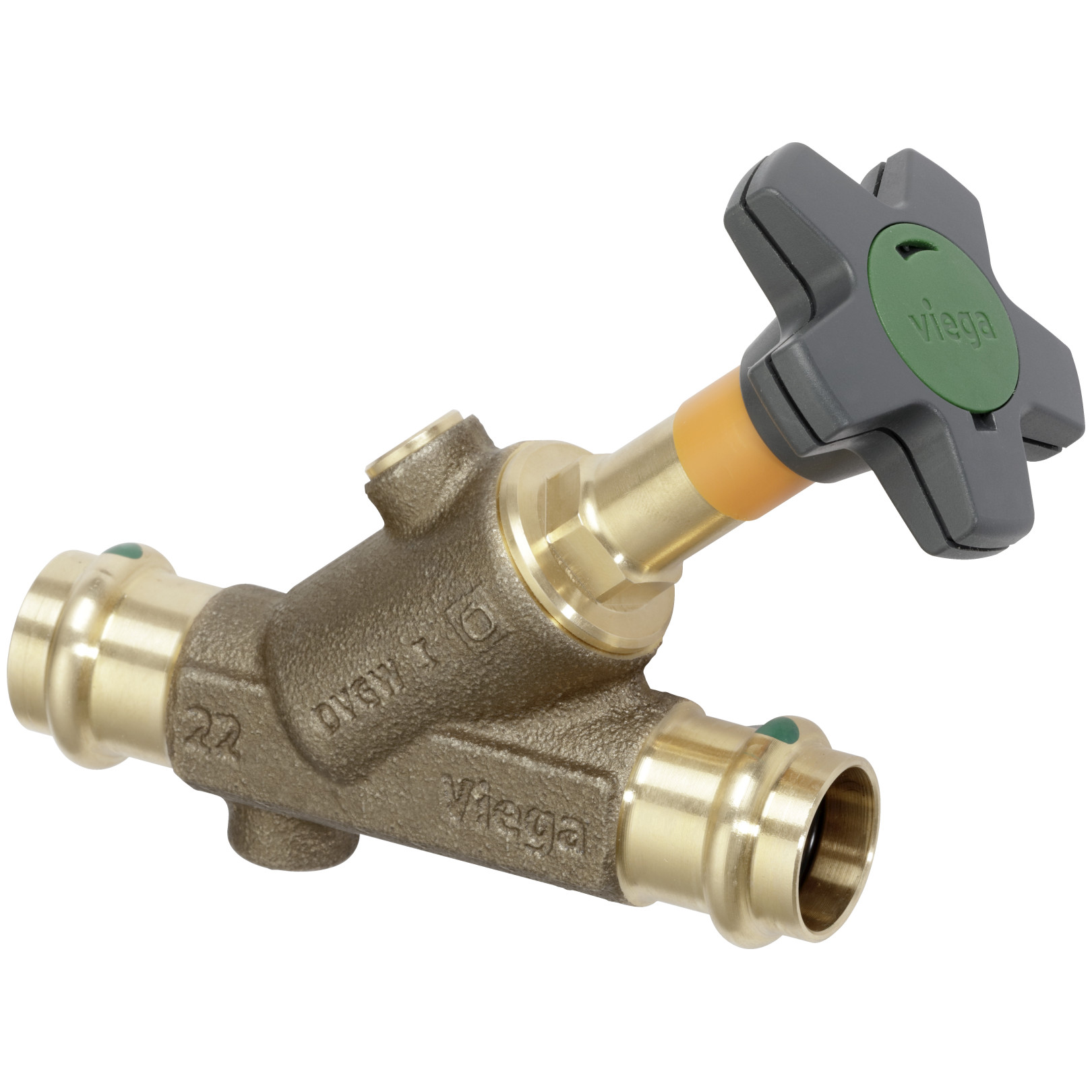Viega Schrägsitzventil Easytop 2237.5 54mm Rotguss SC-Contur 756925