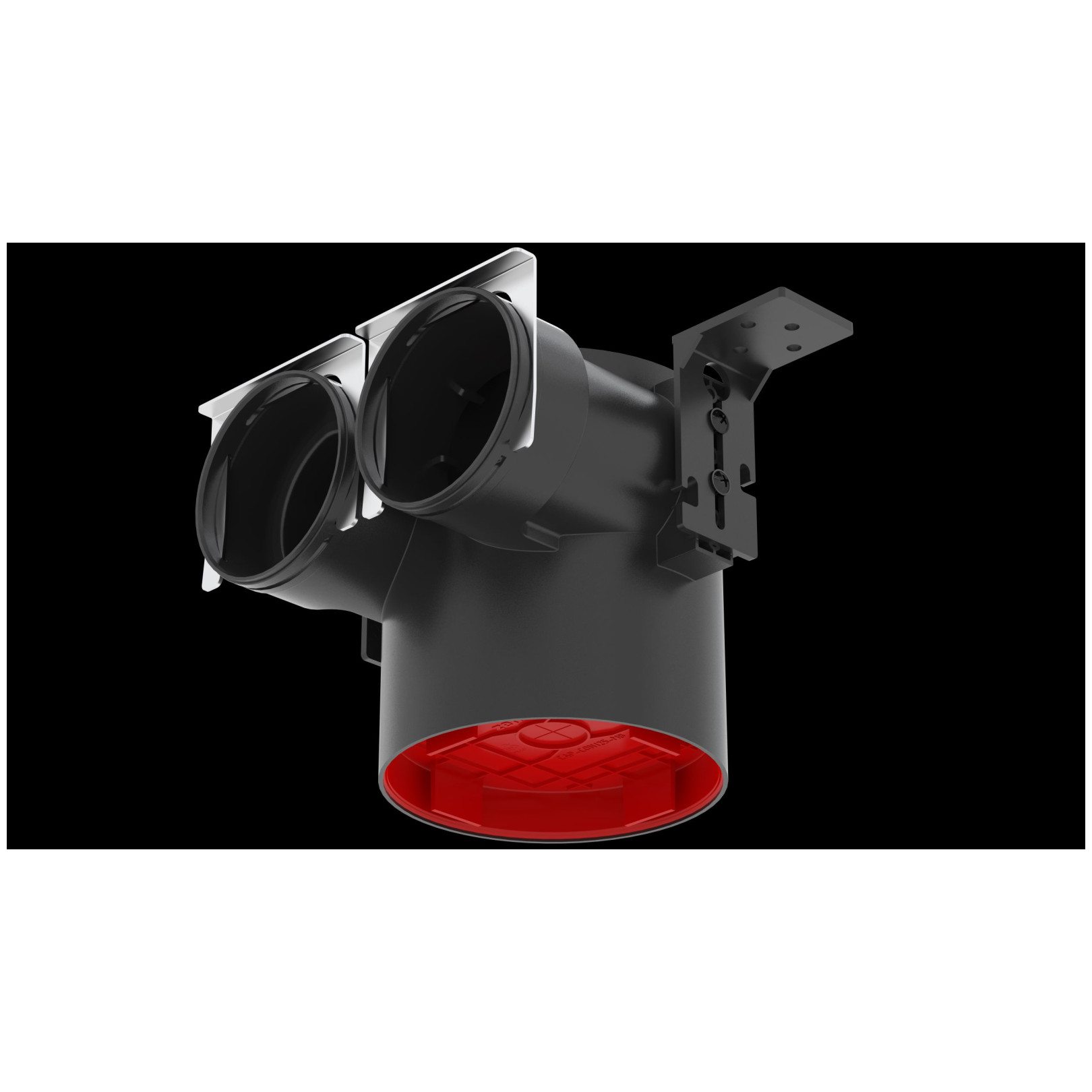 Zehnder Luftdurchlassgehäuse ComfoCase TVA/P 2xDN75 DN125 seitlich ABS 990326121