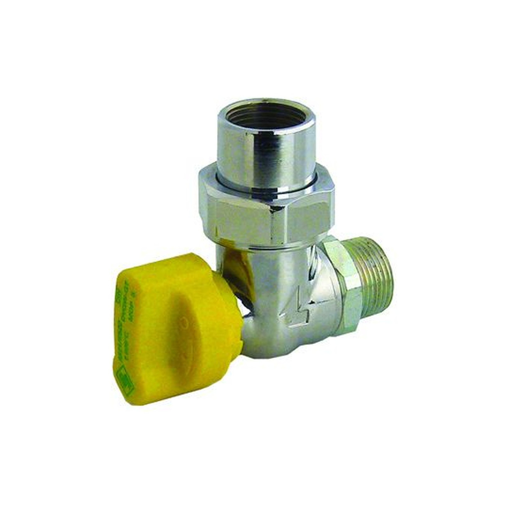 Aalberts Gas-Eckkugelhahn SEPP 0029485 DN 25 R 1 x Rp 1 Messing verchromt TAE MOP5 GT1-HTB