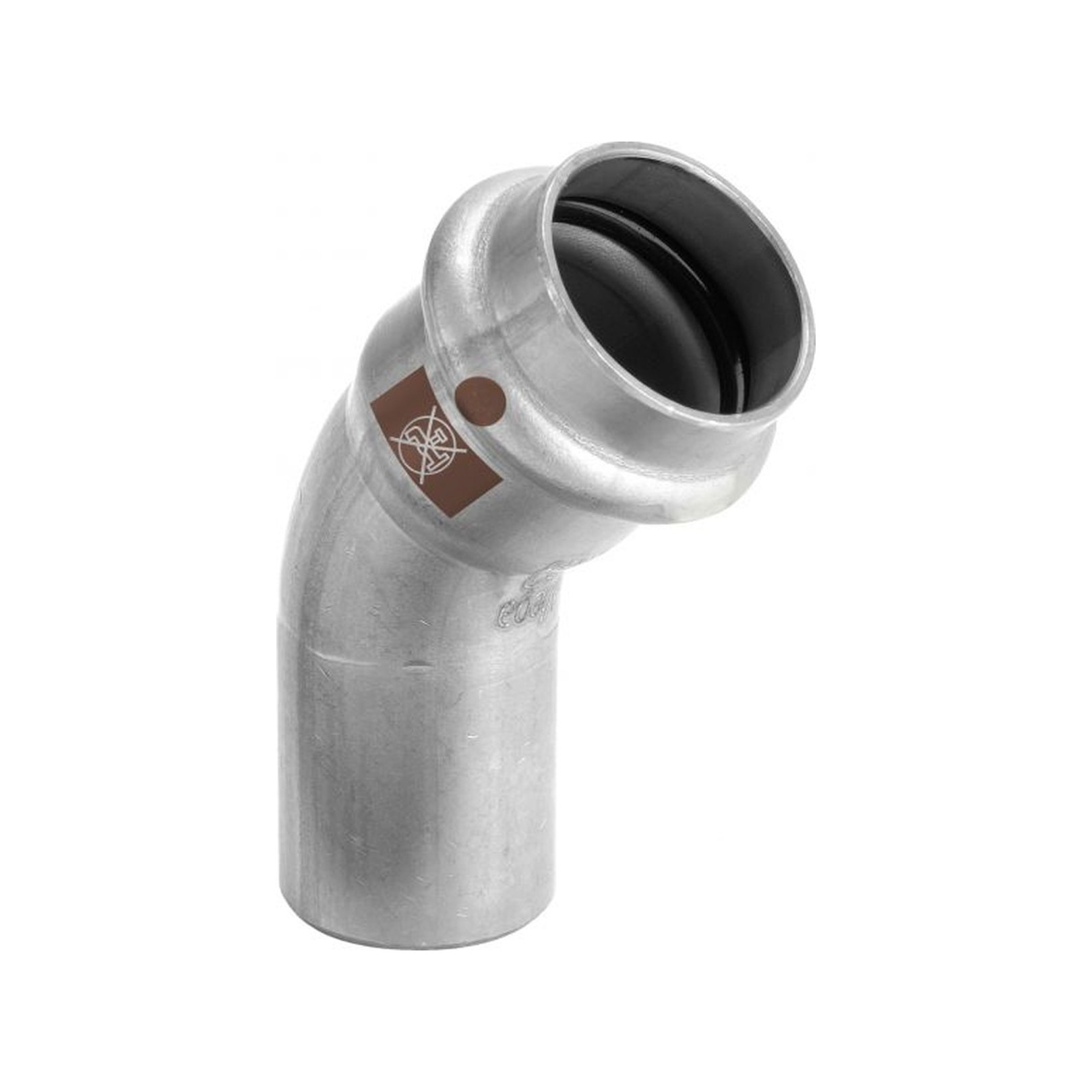 Viega Temponox Bogen 1726.1 18mm 45 Grad Stahl nichtrostend SC-Contur 809973