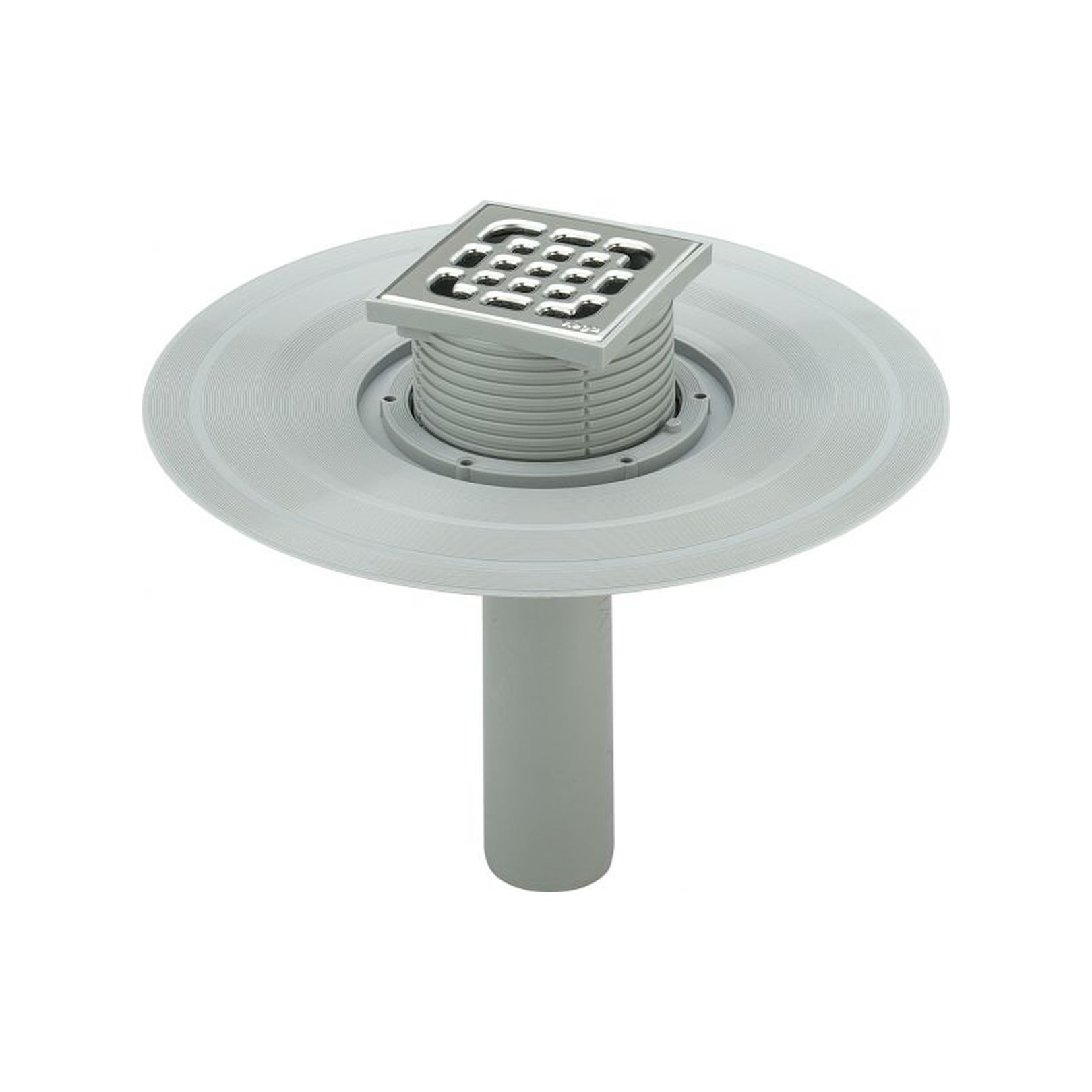 Viega Balkonablauf 4944.2 DN 50 Edelstahlrost senkrechter Ablauf 557096