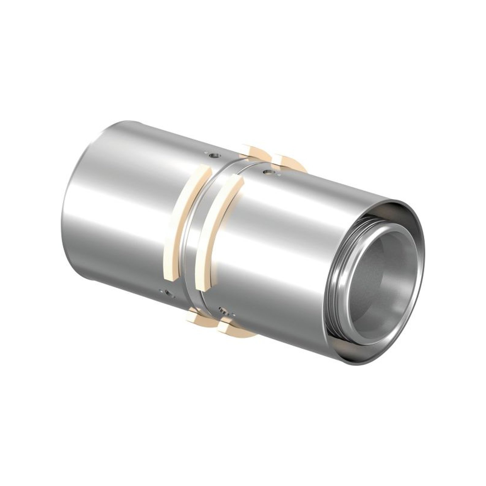 Uponor S-Press Kupplung 50 mm Pressmuffe gerade Edelstahlpresshülse DVGW 1046935 Uponor S-Press Kupplung 50 mm Pressmuffe gerade Edelstahlpresshülse DVGW 1046935