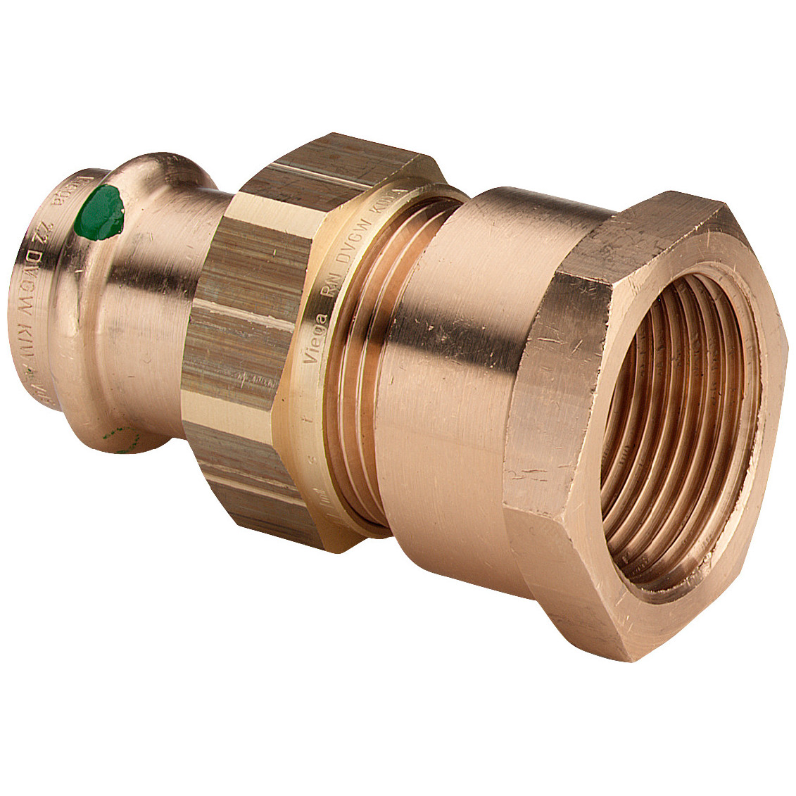 Viega Pressfitting Sanpress 2262 Verschraubung 28mm x 3/4 IG Siliziumbronze SC-Contur flachdichtend 365103