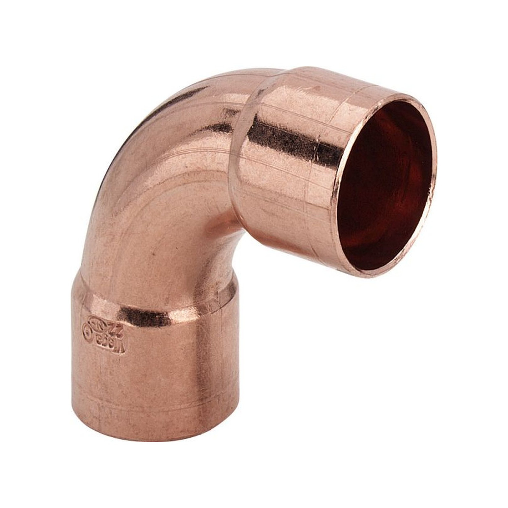 Viega Kupfer-Bogen 95002A 35mm 2 Muffen 90Grad Lötanschluss 101046