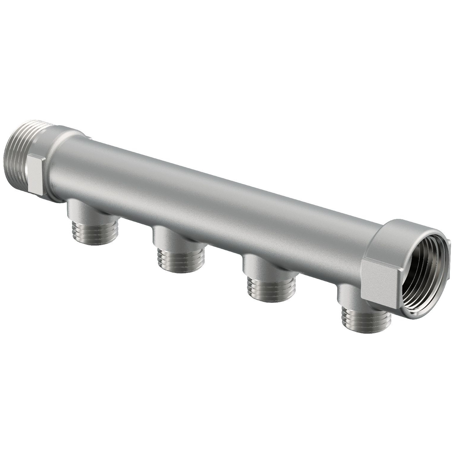 Uponor Verteiler Uni-C S 1-Zoll MT-FT 4x1-2-Zoll MT Messing verzinnt 1014109