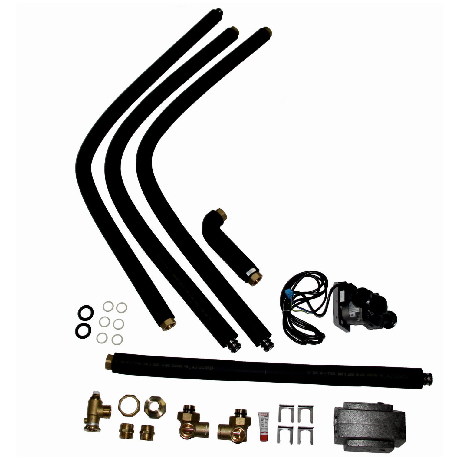 WOLF Anschluss-Set COB TOB Standspeicher bis 750L Edelstahlwellrohr Hocheffizienzpumpe 2071732
