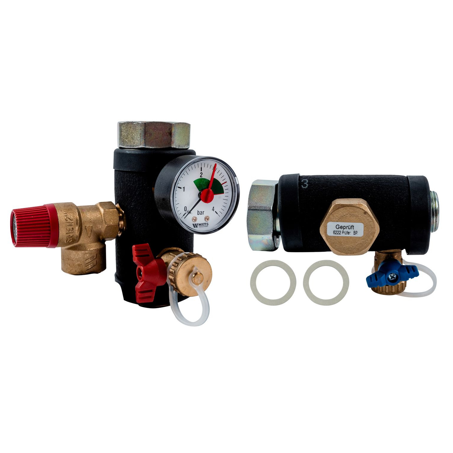 WOLF Sicherheitsgruppe Verrohrungsgruppe COB-2 TOB TGB-2 Sicherheitsventil 3 bar Manometer KFE-Hahn 2070666