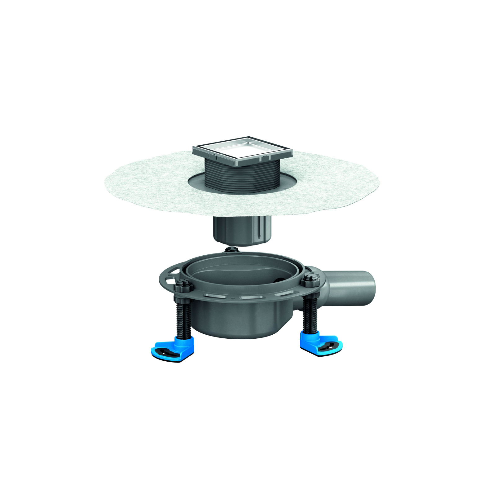 Dallmer Bodenablauf DallDrain Individual DN 50 Edelstahlrahmen 100x100mm 517067