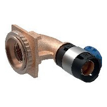 Geberit FlowFit Anschlusswinkel 90 Grad Rotguss 16 mm 1/2 Zoll bleifrei Pressindikator 620890001