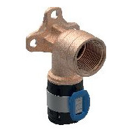 Geberit FlowFit Anschlusswinkel 90 Grad Rotguss bleifrei 20mm 1/2 Zoll Pressindikator 620771001