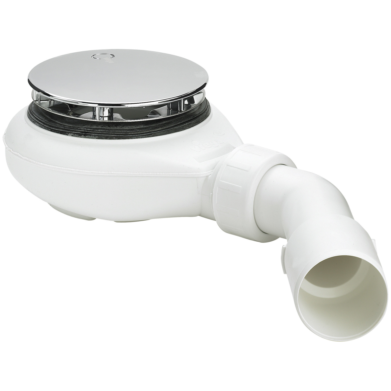 Viega Ablaufgarnitur Tempoplex 60 6963 90mm Ablaufloch 45Grad verchromt 634100