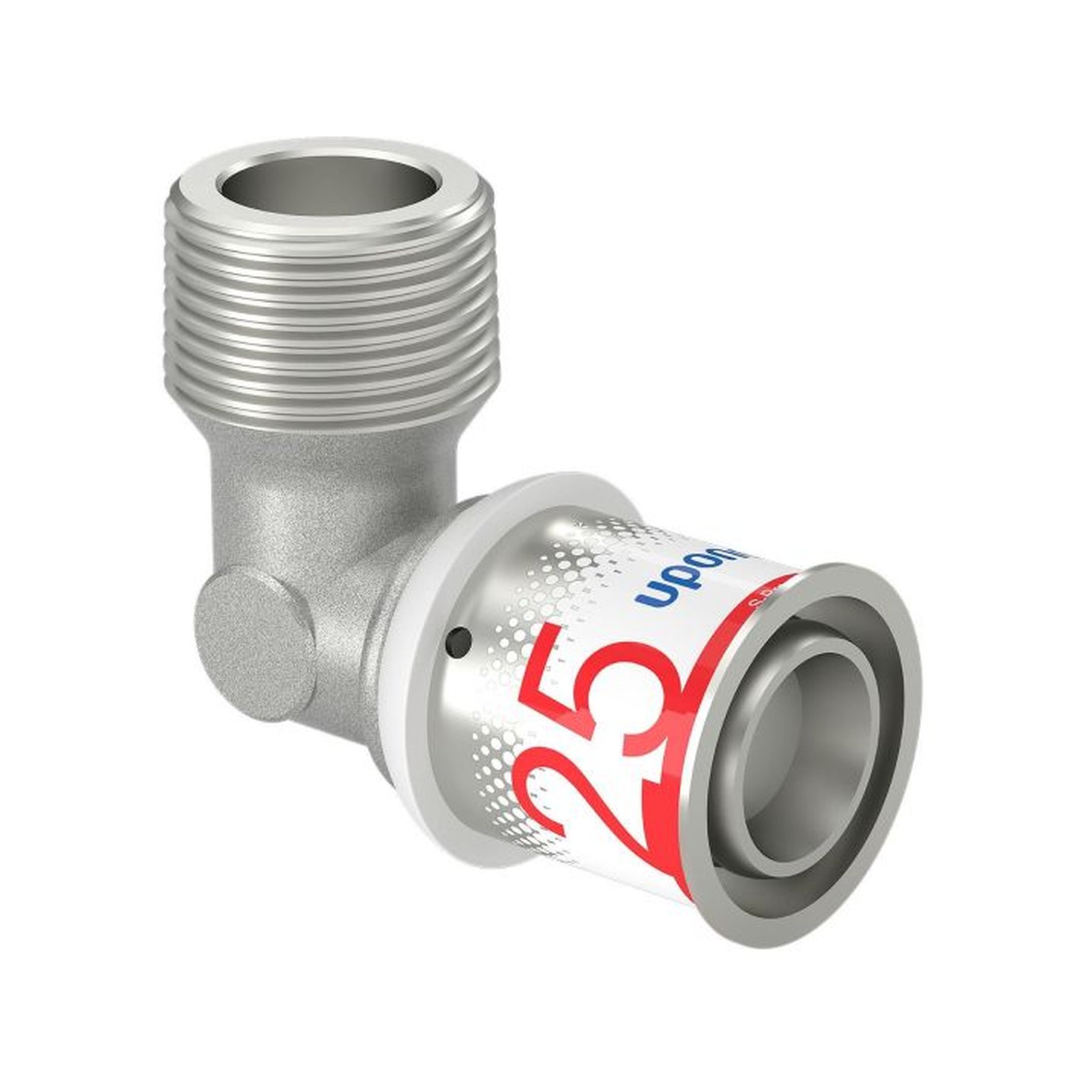 Uponor S-Press PLUS Winkelnippel 25mm DN20 3/4 AG Pressmuffe Edelstahlpresshülse DVGW 1070535